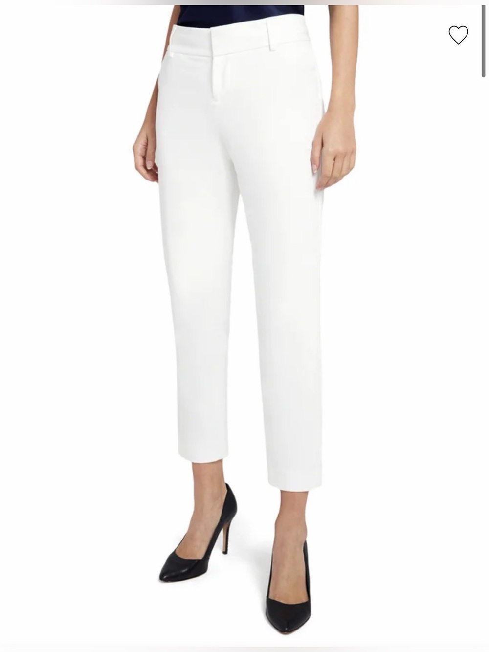 Alice + Olivia White Stacey Slim Trouser